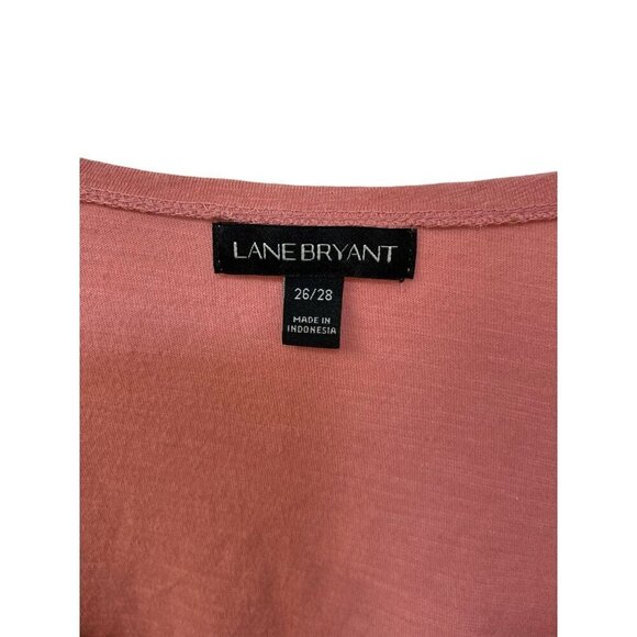 Lane Bryant Mauve Relaxed Fit Blouse Embroidered Plus Size 26-28 Cotton Lace - Picture 2 of 8